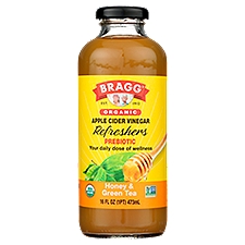 Bragg Organic Honey & Green Tea Prebiotic, Apple Cider Vinegar, 16 Fluid ounce