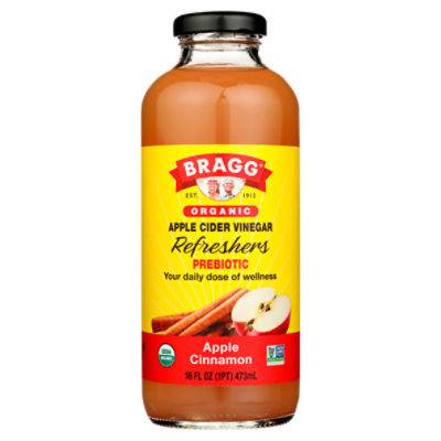 Bragg Organic Refreshers Prebiotic Apple Cinnamon Apple Cider Vinegar