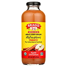 Bragg Organic Refreshers Prebiotic Apple Cinnamon, Apple Cider Vinegar, 16 Fluid ounce