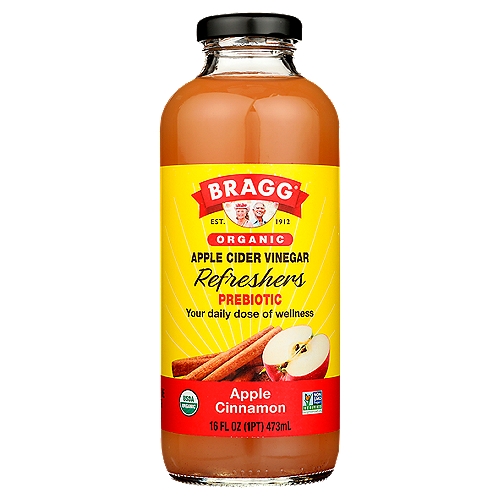Bragg Organic Refreshers Prebiotic Apple Cinnamon Apple Cider Vinegar, 16 fl oz