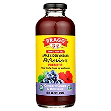 Bragg Organic Concord Grape & Hibiscus Prebiotic Apple Cider Vinegar, 16 fl oz