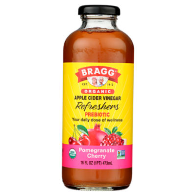 Bragg Organic Refreshers Prebiotic Pomegranate Cherry Apple Cider