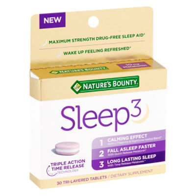Nature's Bounty Sleep3 Tri-Layered Tablets, 30 count