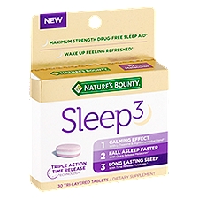 Nature's Bounty Sleep3 Tri-Layered Tablets, 30 count