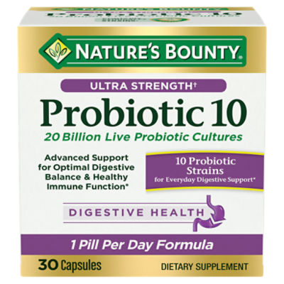 Nature's Bounty Ultra Strength Probiotic 10, Capsules, 30 Ct