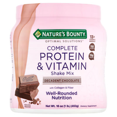 Nature's Bounty Optimal Solutions Decadent Chocolate Complete Protein