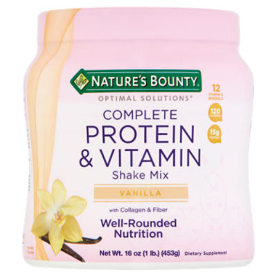 Nature's Bounty Optimal Solutions Vanilla Complete Protein & Vitamin