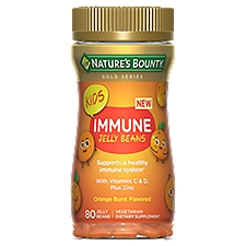 Nature's Bounty Kids Immune Jelly Beans, Immune Support, Orange Burst Flavor, 80 Ct