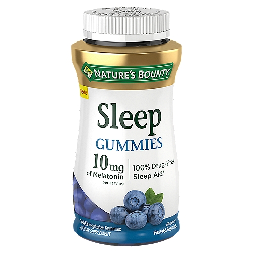 Nature's Bounty Sleep Blueberry Flavored Gummies Dietary Supplement, 140 count