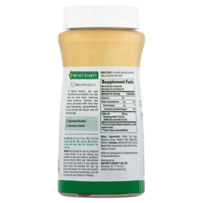Nature's Bounty Ashwagandha Mixed Berry Flavored Gummies Dietary Supplement, 300 mg, 60 count