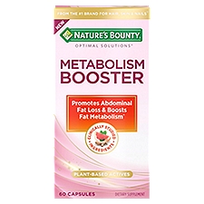 Nature's Bounty Optimal Solutions Metabolism Booster Dietary Supplement, 60 count