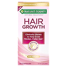Nature's Bounty Optimal Solutions Hair Growth Dietary Supplement, 30 count