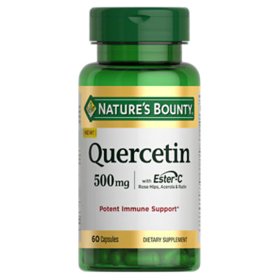 Nature's Bounty Quercetin Immune Support Dietary Supplement Capsules, 500 mg, 60 Ct