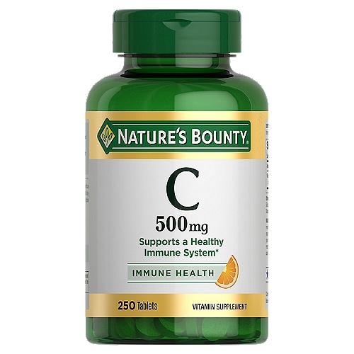 Nature's Bounty Vitamin C, Supports a Healthy Immune System, Vitamin Supplement, 500mg, 250 Tablets
