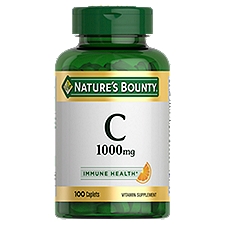 Nature's Bounty Vitamin C, Immune Support Supplement, 1000mg, 100 Caplets, 100 Each