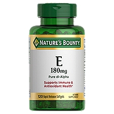 Nature's Bounty E Rapid Release Softgels, 180 mg, 120 count