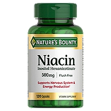 Nature's Bounty Niacin Inositol Hexanicotinate Capsules, 500 mg, 120 count