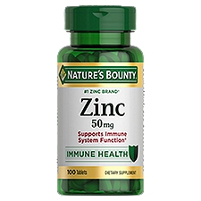 Nature's Bounty Zinc Caplets, 50 mg, 100 count