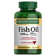 Nature's Bounty Fish Oil Dietary Supplement, 1000 mg, 145 count
