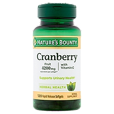 Nature's Bounty Super Cranberry Fruit Softgels With Vitamin C, 100 Each