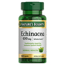 Nature's Bounty Echinacea, Herbal Supplement, Supports Immune Health, 400mg, 100 Capsules, 100 Each