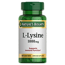Nature's Bounty L-Lysine 1000 mg, Coated Tablets, 60 Each