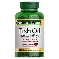 Nature's Bounty Fish Oil Rapid Release Softgels, 1200 mg, 120 count