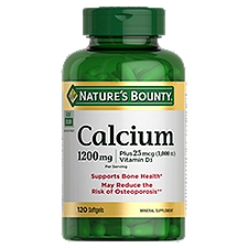 Nature's Bounty Calcium 1200 mg, Rapid Release Softgels, 120 Each
