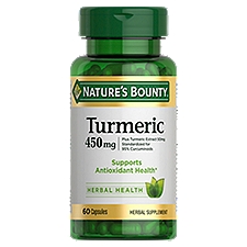 Nature's Bounty Turmeric Herbal Supplement, 450 mg, 60 count
