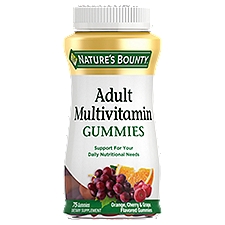 Nature's Bounty Adult Multivitamin Gummies, Multi-Flavored Vitamins, 75 Ct