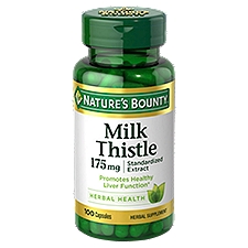 Nature's Bounty Milk Thistle Herbal Supplement, 175 mg, 100 count