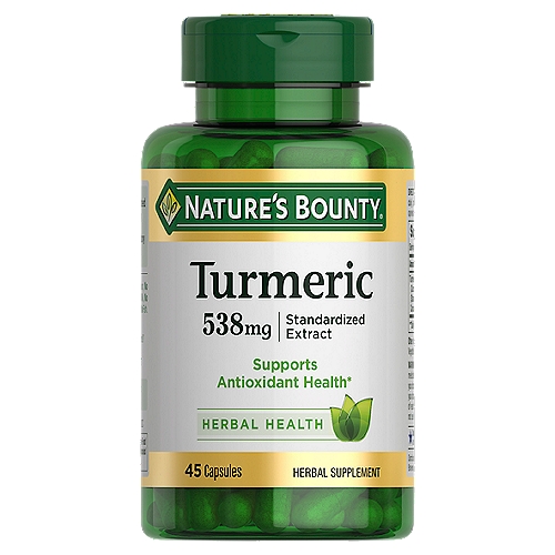 Nature's Bounty Turmeric Herbal Supplement, 538 mg, 45 count