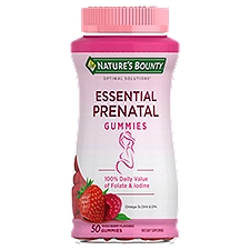 Nature's Bounty Optimal Solutions Mixed Berry Flavored Essential Prenatal Gummies, 50 count