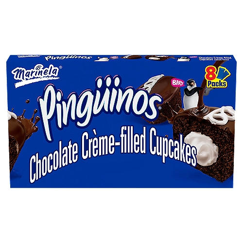 Marinela Pingüinos Chocolate Crème Filled Cupcakes, 8 count, 11.28 oz