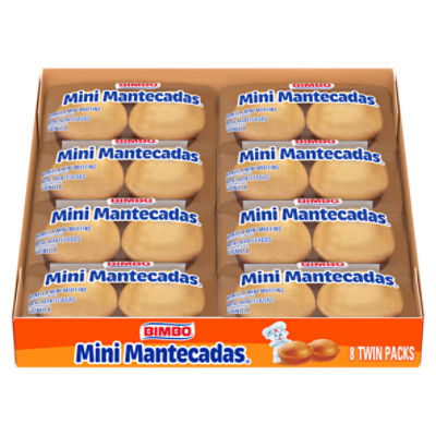 Bimbo Mantecadas Mini Vanilla Muffins, 8 Twin Packs, 17.76 oz