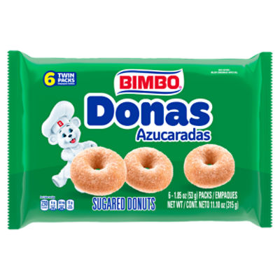 Bimbo Donas Sugared Donuts Twin Pack, 6 count, 11.10 oz