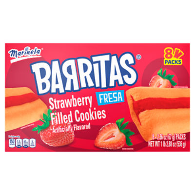 Marinela Barritas Fresa Strawberry Filled Cookies, 8 packs, 18.88 oz