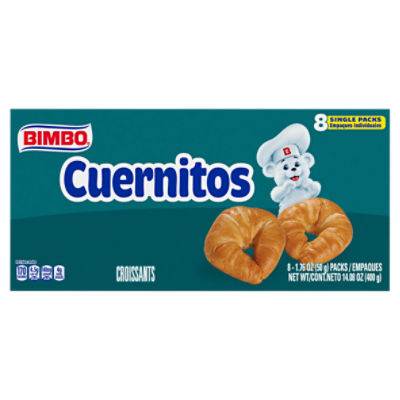 Bimbo Cuernitos Plain Croissants, 8 packs, 14.08 oz