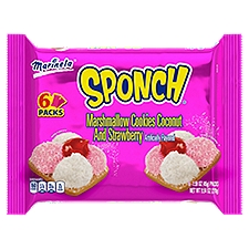 Marinela Sponch Marshmallow Cookies with Coconut and Strawberry, 6 count, 9.54 oz