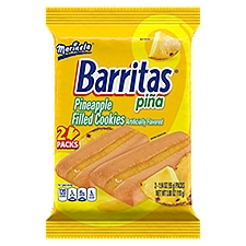 Marinela Barritas Piña Pineapple Soft Filled Cookie Bar, Artificially Flavored, 2 Packs, 3.88 Ounces