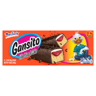 Marinela Gansito Filled Snack Cake, 1.76 oz, 8 count