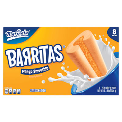 Marinela Barritas Mango Smoothie Filled Cookies, 2.36 oz, 8 count