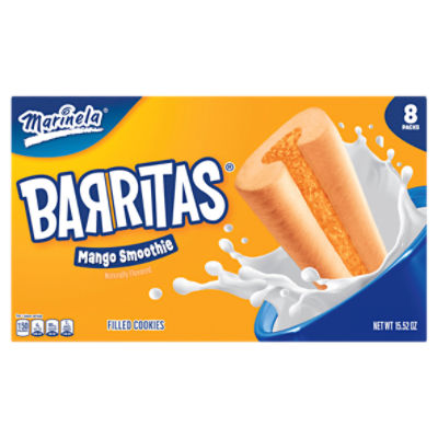 Marinela Barritas Mango Smoothie Filled Cookies, 8 count, 15.52 oz