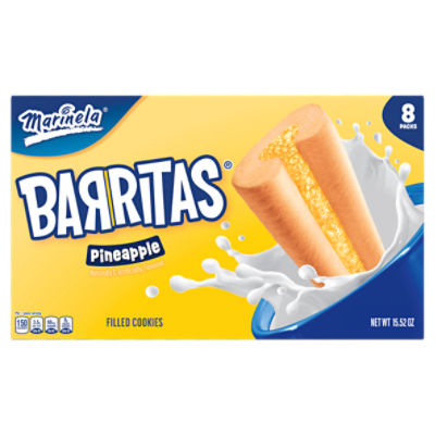 Marinela Barritas Pineapple Filled Cookies, 8 count, 15.52 oz