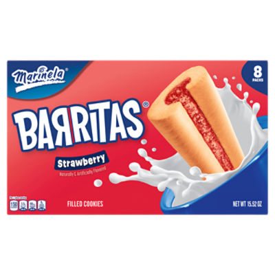 Marinela Barritas Strawberry Filled Cookies, 8 count, 15.52 oz