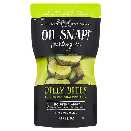 Oh Snap! Pickling Co. Dilly Bites Dill Pickle Snacking Cuts, 3.25 fl oz