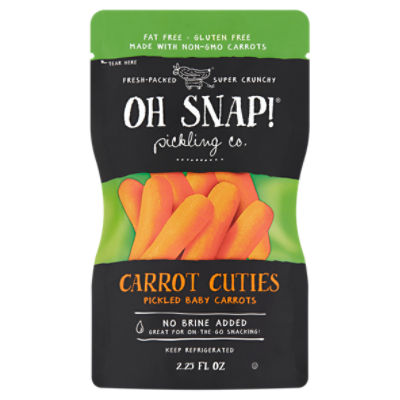 Oh Snap! Pickling Co. Carrot Cuties Pickled Baby Carrots, 2.25 fl oz, 2.25 Fluid ounce