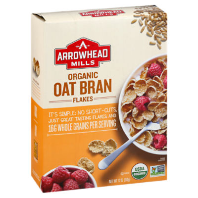 Arrowhead Mills Organic Oat Bran Flakes, 12 oz