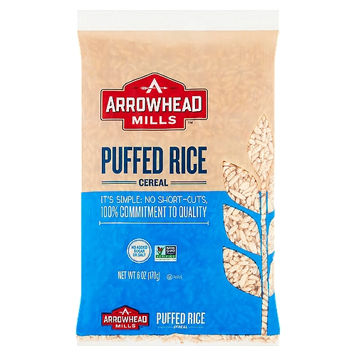 Arrowhead Mills Puffed Rice Cereal, 6 oz
Enjoy the whole grain brown rice delivered in each bite of our delicious puffed cereal as part of a complete breakfast.
