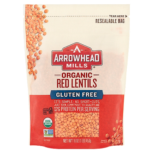 Arrowhead Mills Organic Red Lentils, 16 oz